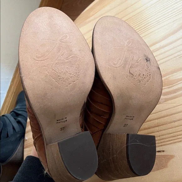 Free People Hybrid Brown Strappy Ankle Boots 6.5 - Picture 6 of 6